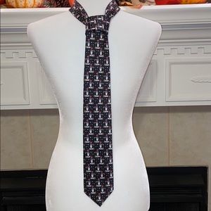 Holiday Ugly Musical Christmas Tie with Penguins